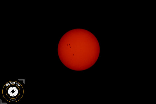 Sol e as Manchas Solares. Foto com Filtro especial